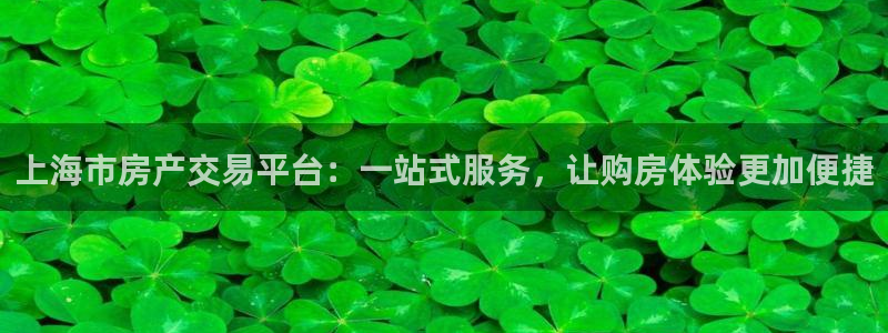 风暴娱乐344272：上海市房产交易平台：一站式服务，让购房
