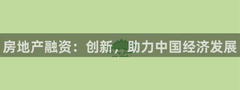风暴平娱乐：房地产融资：创新，助力中国经济发展