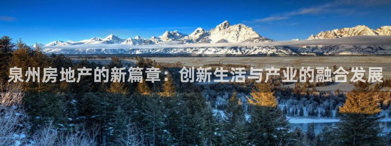 风暴娱乐客服：泉州房地产的新篇章：创新生活与产业的融合发展