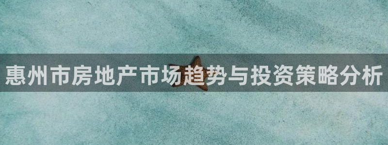 风暴娱乐套路：惠州市房地产市场趋势与投资策略分析