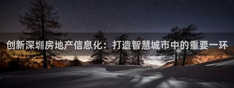 风暴娱乐下载：创新深圳房地产信息化：打造智慧城市中的重要一环