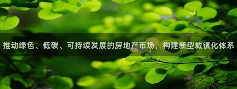 娱乐风暴开头：推动绿色、低碳、可持续发展的房地产市场，构建新