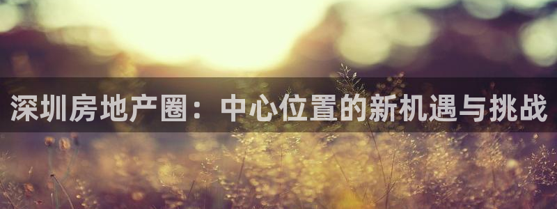 风暴娱乐棋牌：深圳房地产圈：中心位置的新机遇与挑战