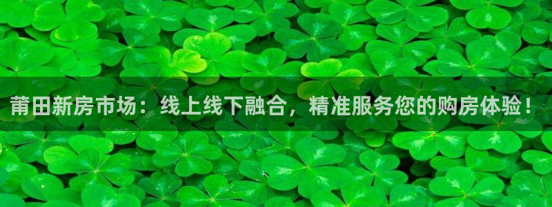 风暴眼娱乐：莆田新房市场：线上线下融合，精准服务您的购房体验