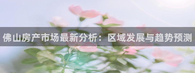 蓝色风暴娱乐：佛山房产市场最新分析：区域发展与趋势预测