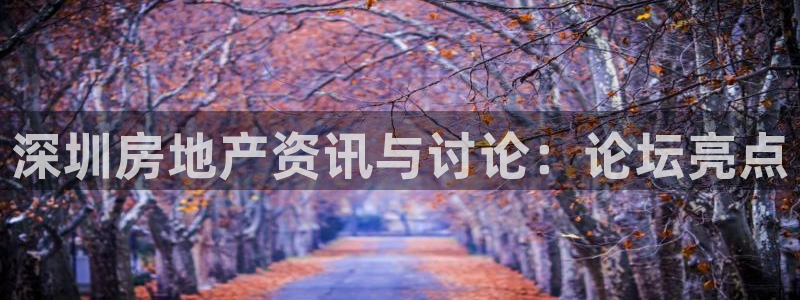 风暴娱乐图片：深圳房地产资讯与讨论：论坛亮点